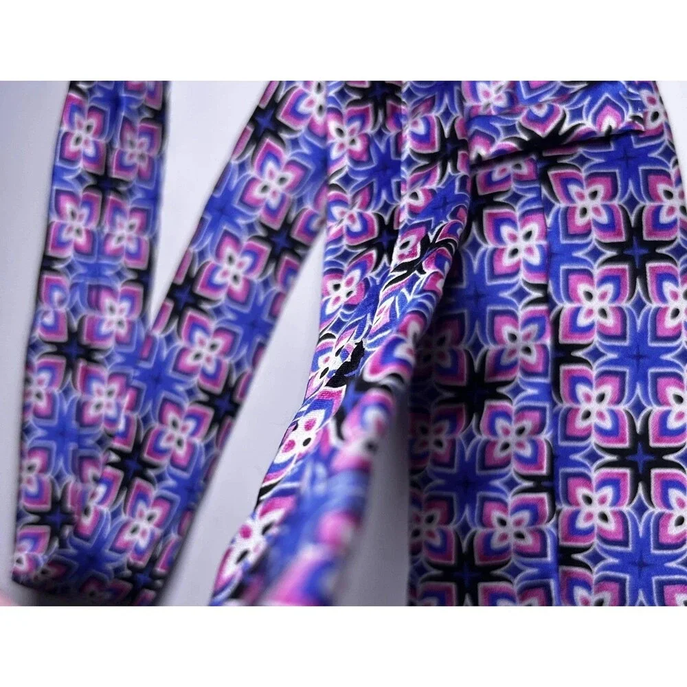 Murano Tie Men's 3 inch Blue Pink Floral Classic Pointed 100% Silk USA